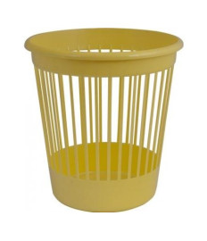 Coș din plastic pentru hîrtie, 10 Litri, culoare galbena, Arnika